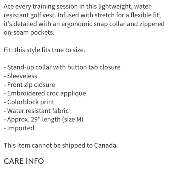 NEW Lacoste Men’s Golf Rain Vest - Picture 4 of 10